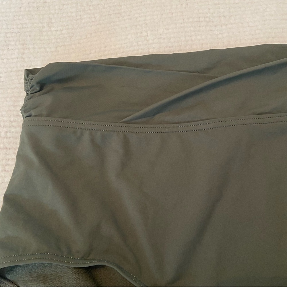 NWT High-Waist Olive Green Swim Bottoms - Picture 2 of 6